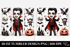 Funny Vampire Halloween Clipart 20 Oz Tumbler Product Image 1