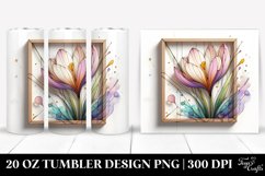 Abstract y Wooden Crocus, Transparent 20 Oz Tumbler Product Image 1