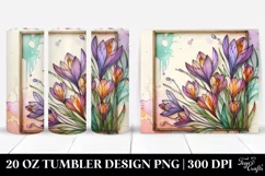 Wooden Stained Crocus 20 Oz Tumbler Product Image 1