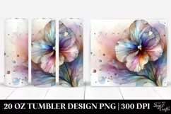 Shiny Stained Pansy 20 Oz Tumbler Product Image 1