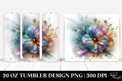 Shiny Pansy Flower, 20 Oz Tumbler Product Image 1