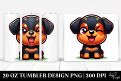 Colorful Baby Rottweiler Clipart Product Image 1