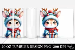 Cute Baby Rabbit in Winter PNG Product Image 1