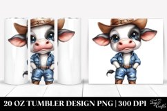 Smiling Cow in Sun Hat | 20 Oz Tumbler Product Image 1