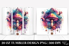 Vibrant Celestial Mushroom Clipart 20 Oz Tumbler Product Image 1