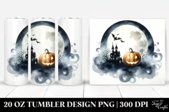 Simple Halloween Full Moon Tumbler 20 oz Product Image 1
