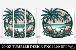 Vintage Tropical Beach Chairs Tumbler Product Image 1