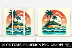 Retro Tropical Beach Island Tumbler Product Image 1