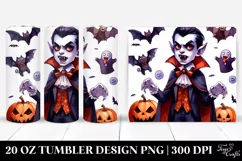 Funny Vampire Halloween Clipart 20 Oz Tumbler Product Image 1