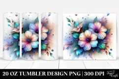 Abstract Glossy Petunia | 20 oz Tumbler Product Image 1