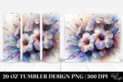 Abstract Glossy Petunia | 20 oz Tumbler Product Image 1