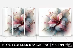 Abstract Glossy Petunia | 20 oz Tumbler Product Image 1
