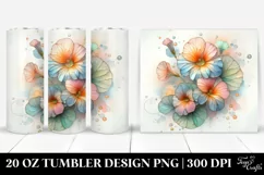 Shiny Stained Nasturtium 20 Oz Tumbler Product Image 1