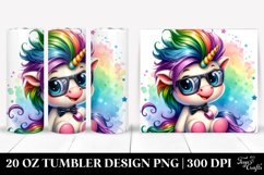 Happy Baby Unicorn Playing | 20 oz Tumbler Product Image 1