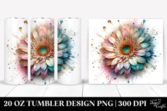 Abstract Shiny Gerbera Tumbler Product Image 1