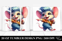 Cute Baby Mouse Watercolor Drawing, 20 Oz Tumbler Product Image 1