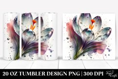 Glossy Crocus Tumbler Sublimation Clipart Product Image 1