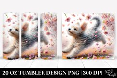 Dog Tumbling Spring Petals Wind | 20 Oz Tumbler Product Image 1
