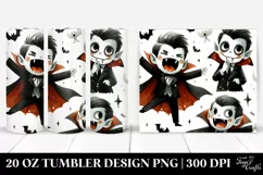 Simple Funny Vampire Clipart, 20 Oz Tumbler Product Image 1