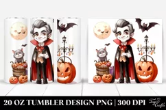 Simple Funny Vampire Clipart, 20 Oz Tumbler Product Image 1