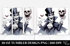 Simple Funny Vampire Clipart, 20 Oz Tumbler Product Image 1