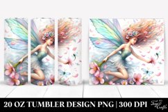 20 Oz Tumbler Sublimation | Fairy Tumbling Petals Wind Product Image 1