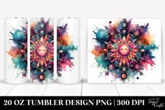 Vibrant Magical Mushroom Clipart, Transparent 20 Oz Tumbler Product Image 1