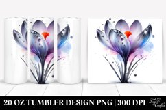 Glossy Crocus Tumbler Sublimation Clipart Product Image 1