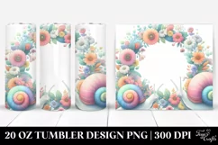Colorful Snail Floral Frame | 20 Oz Tumbler Product Image 1