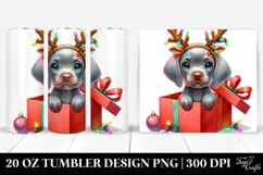 Cute Weimaraner with Vibrant Colors PNG Product Image 1