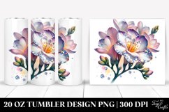 Shiny Freesia Diamond Tumbler Sublimation Clipart Product Image 1