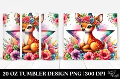 Colorful Sitting Deer 20 Oz Tumbler Product Image 1