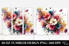 Vibrant Bouquet with Gold Foil | 20 Oz Tumbler Product Image 1