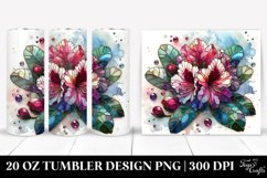 Stained Rhododendron with Marble Splash | 20 Oz Tumbler Product Image 1