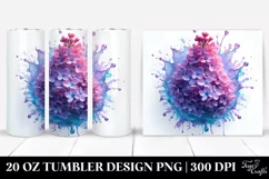 Glossy Lilac Tumbler Sublimation Clipart Product Image 1