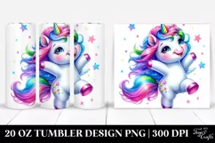 Cute Baby Unicorn Drawing | 20 oz Tumbler Product Image 1