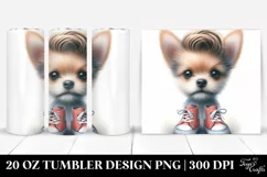 Cute Dog with Sneakers PNG Product Image 1