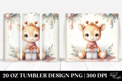 Cute Baby Giraffe Sublimation Tumbler | 20 oz Tumbler Product Image 1