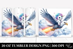 Cute Baby Unicorn Riding on Comet | 20 Oz Tumbler Product Image 1