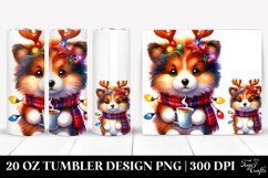 Highland Cow with Reindeer Horns PNG Product Image 1