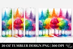 Colorful Rainbow Trees | 20 Oz Tumbler Product Image 1