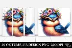 Cute Baby Bird Posing with Cool Haircut | 20 oz Tumbler Product Image 1