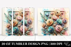 Ranunculus Stained Clipart 20 Oz Tumbler Product Image 1