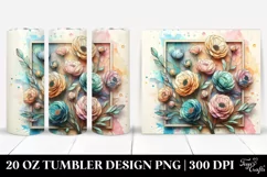Ranunculus Stained Clipart 20 Oz Tumbler Product Image 1
