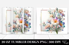 Shiny Freesia Flower, 20 Oz Tumbler Product Image 1