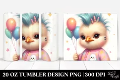 Proud Baby Chicken with Balloons PNG Product Image 1