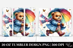 Cute Baby Bear Running with Cool Haircut | 20 oz Tumbler Product Image 1