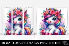 Cute Sitting Baby Unicorn Clipart Product Image 1
