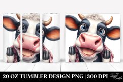 Cow Portrait, Big Eyes | 20 Oz Tumbler Product Image 1