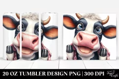 Cow Portrait, Big Eyes | 20 Oz Tumbler Product Image 1